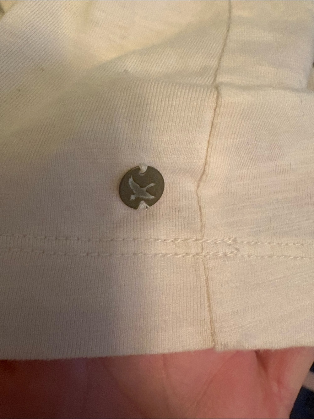 Eddie Bauer Cream Wrap-Style Long Sleeve Top - Picture 3 of 4